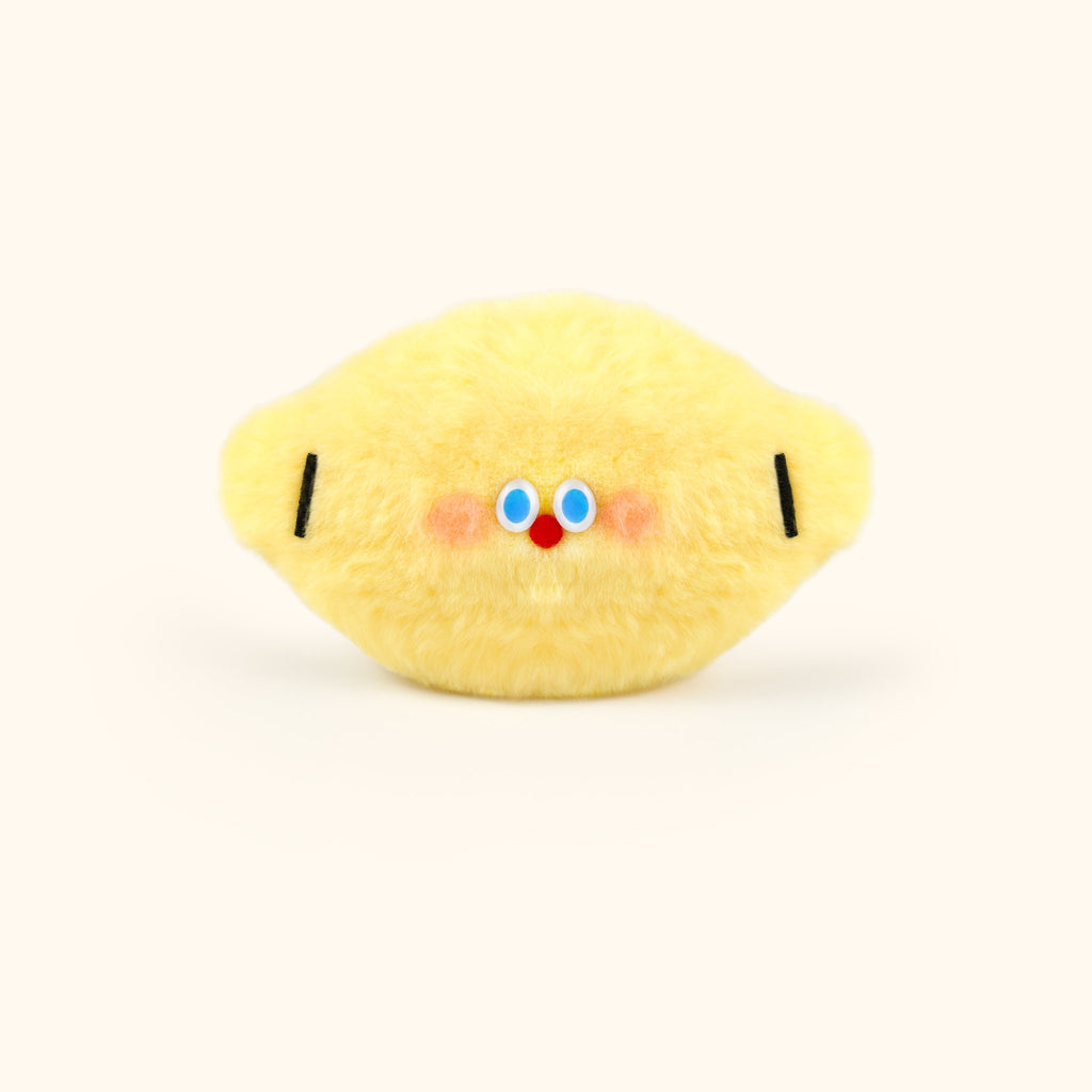 Lemon Plush Charm – Handmade Polar Fleece Mini Toy by LuLuFun Studio