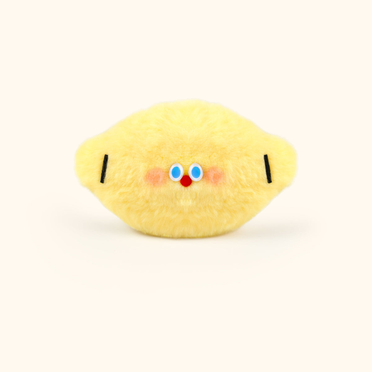 Lemon Plush Charm – Handmade Polar Fleece Mini Toy by LuLuFun Studio