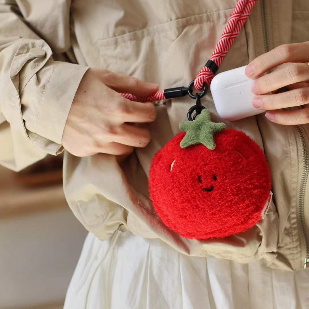 LuLuFun Studio Plush Tomato Mini Bag | Cute AirPod Pouch & Coin Purse