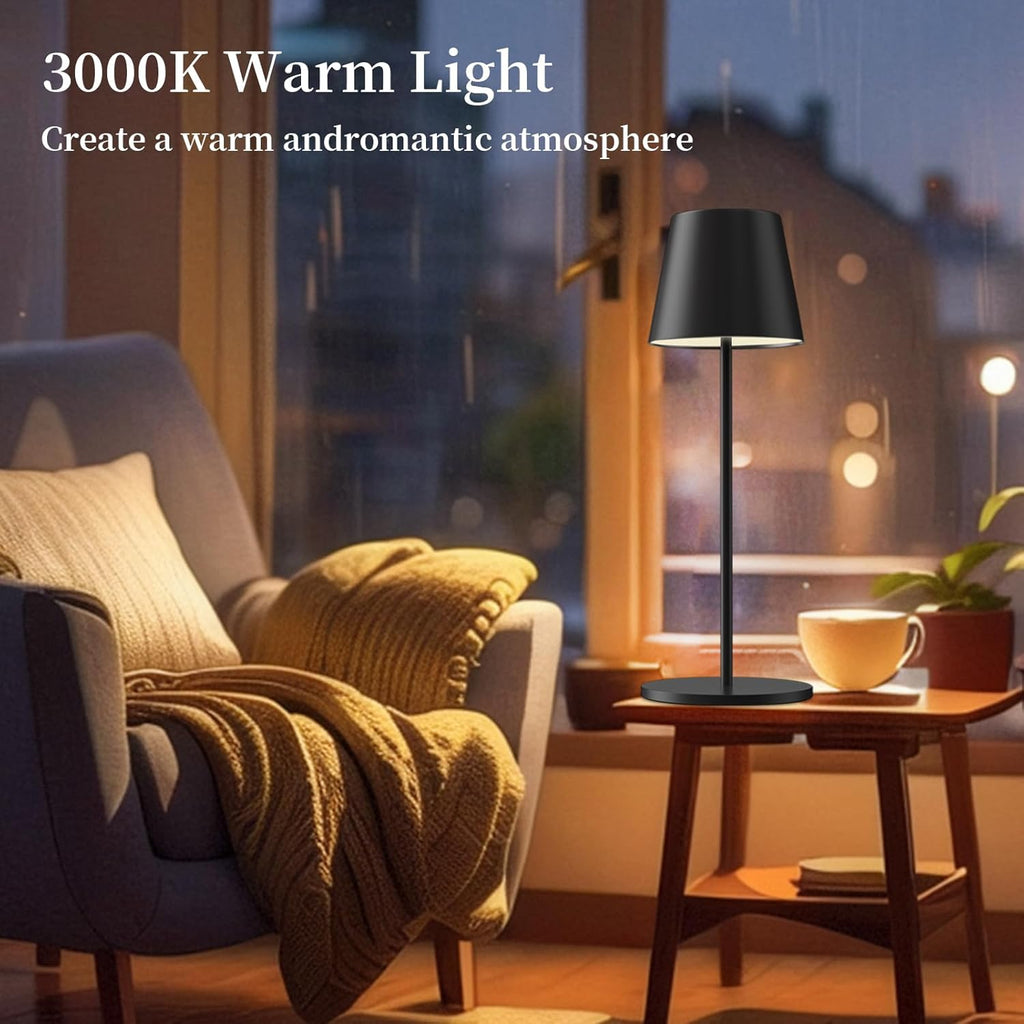 Trayvespace Rechargeable Table Lamp 2-Pack | Dimmable IP54 Waterproof