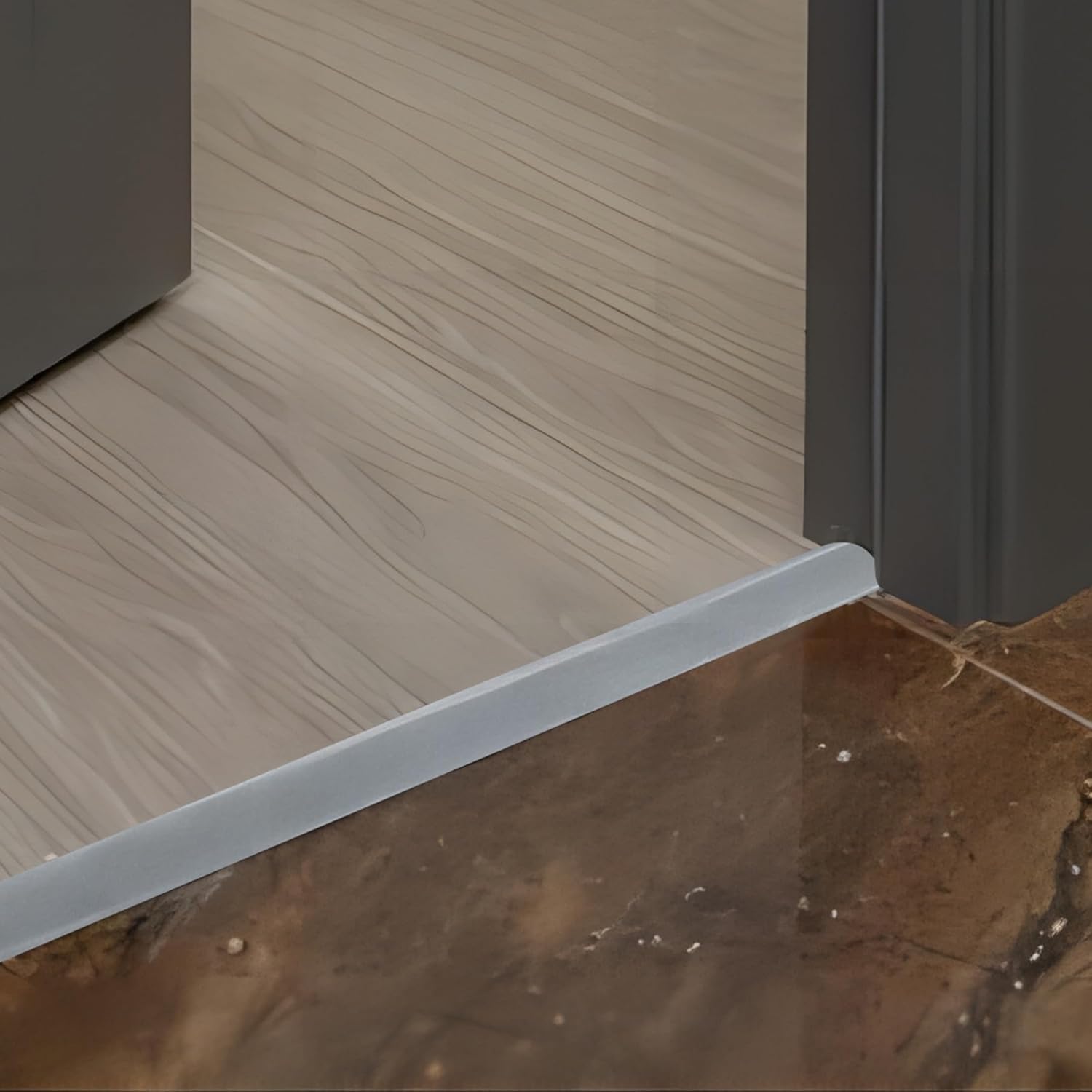 Massive Discounts Aluminum Floor Transition Strip – Matte Silver 0.9m
