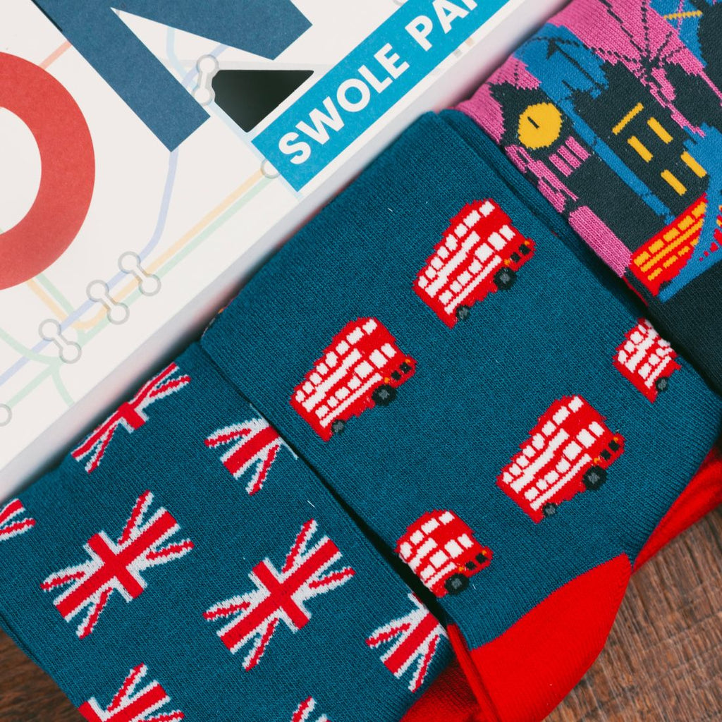 Swole Panda London Bamboo Socks Gift Box – 4 Pair Men's Luxury Set