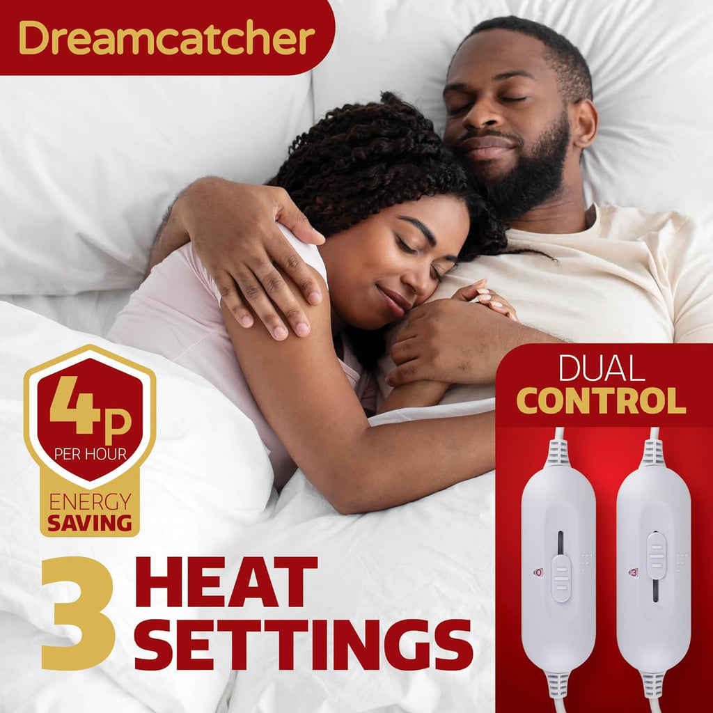 Dreamcatcher King Size Electric Blanket | Dual Control Fleece 203x152cm