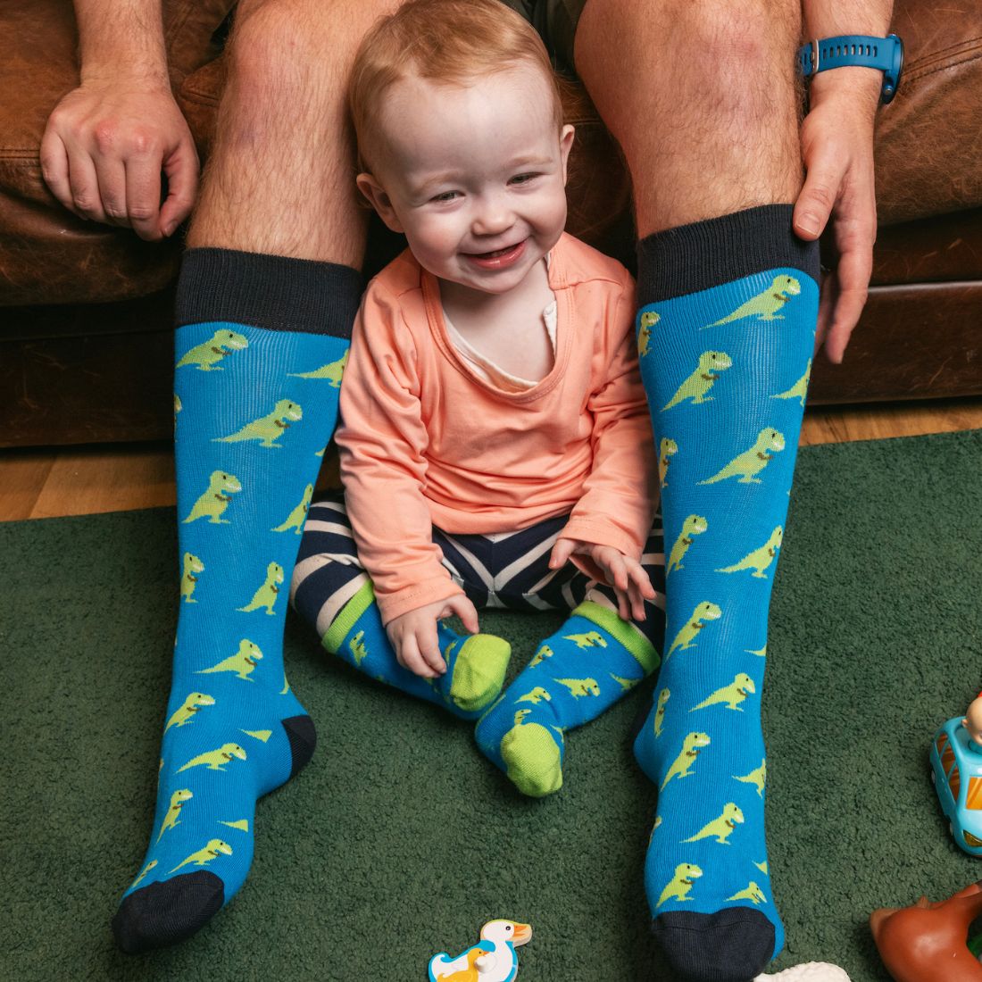 Swole Panda T-Rex Matching Bamboo Socks – Soft Dinosaur Novelty Socks