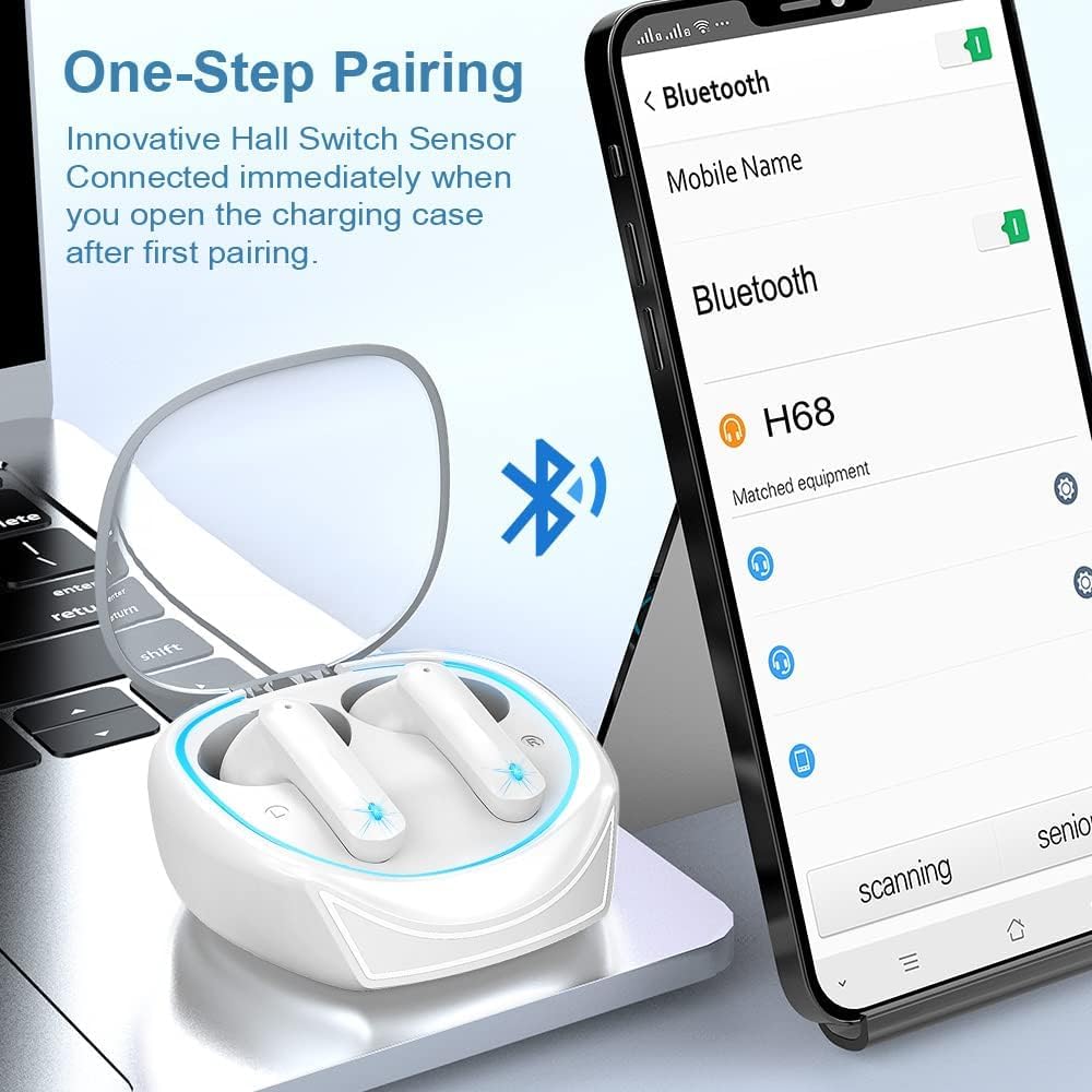 Massive Discounts H68 Wireless Earbuds | Bluetooth 5.3 Gaming Headphones