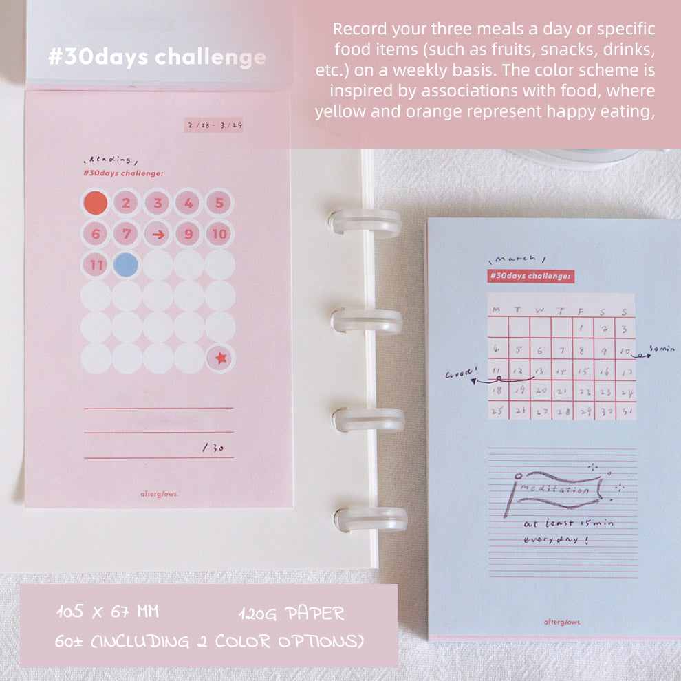 Habit Tracker Memo Note Pad by LuLuFun Studio - 60 Sheets, 105x67mm