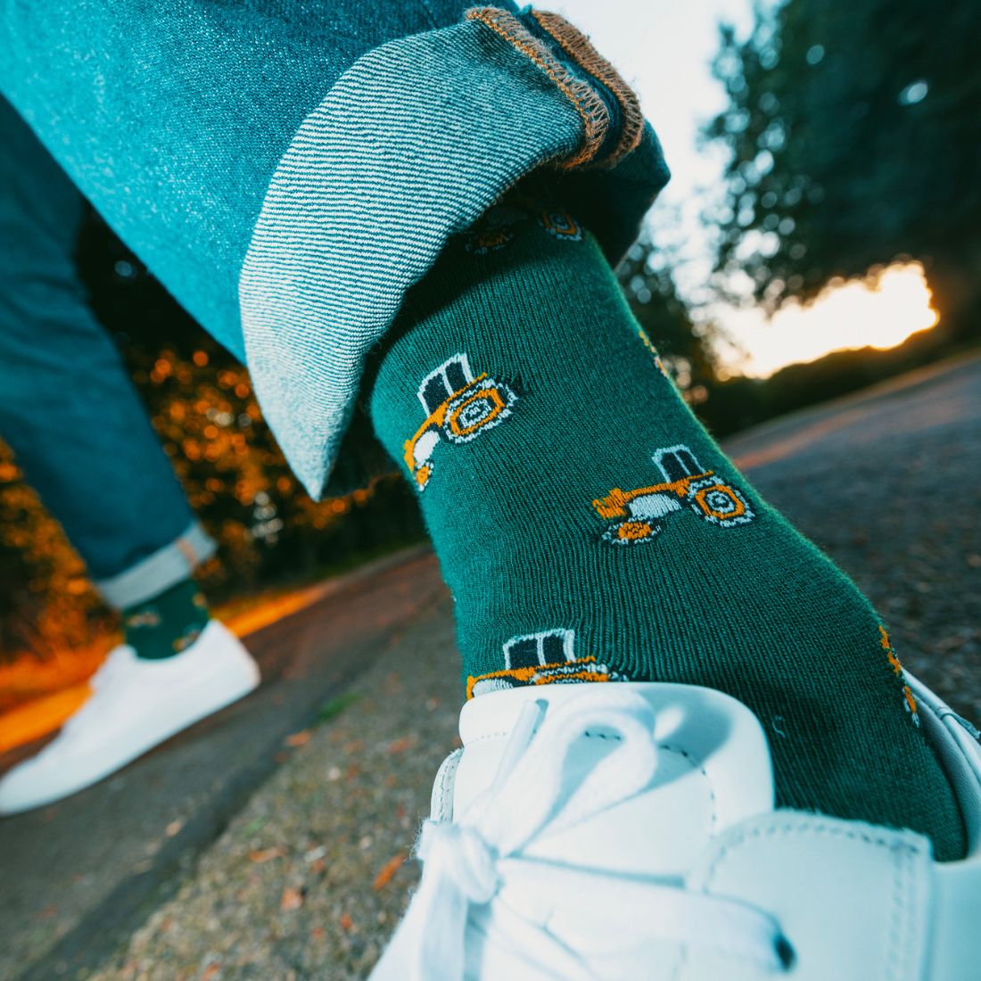 Swole Panda Tractor Bamboo Socks – Sustainable Novelty Farm Print