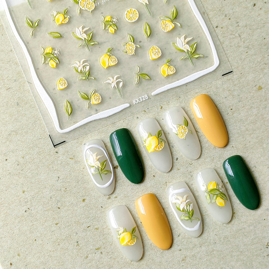 Summer Lemon Nail Deco Stickers – LuLuFun Studio Ultra-Thin Decals