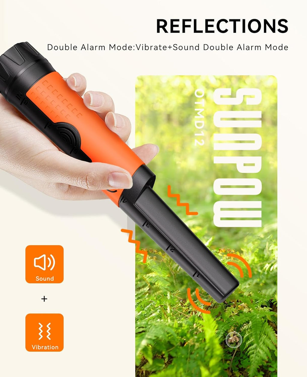 SUNPOW OTMD12 Metal Detector Pinpointer – IP68 Waterproof Handheld