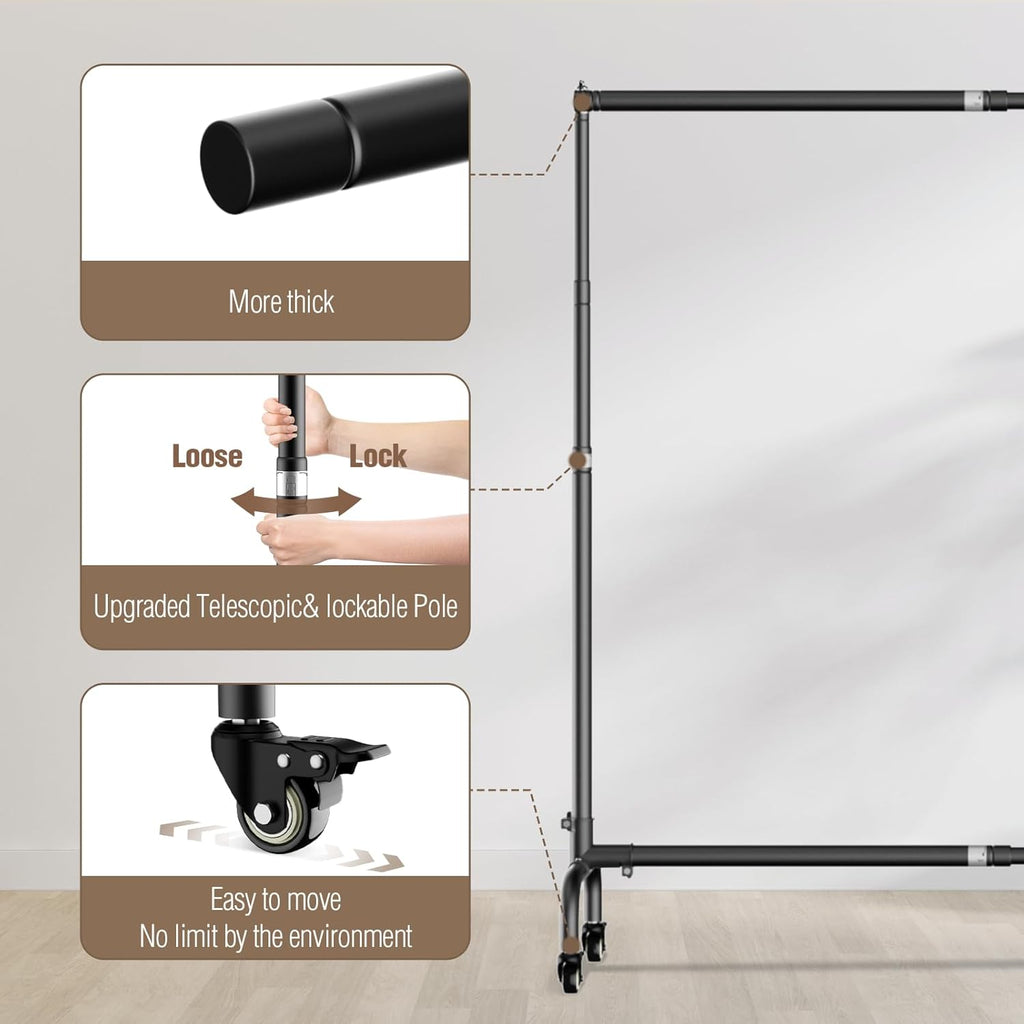EMART 10x7.5ft Backdrop Stand with Wheels – Adjustable Banner Frame