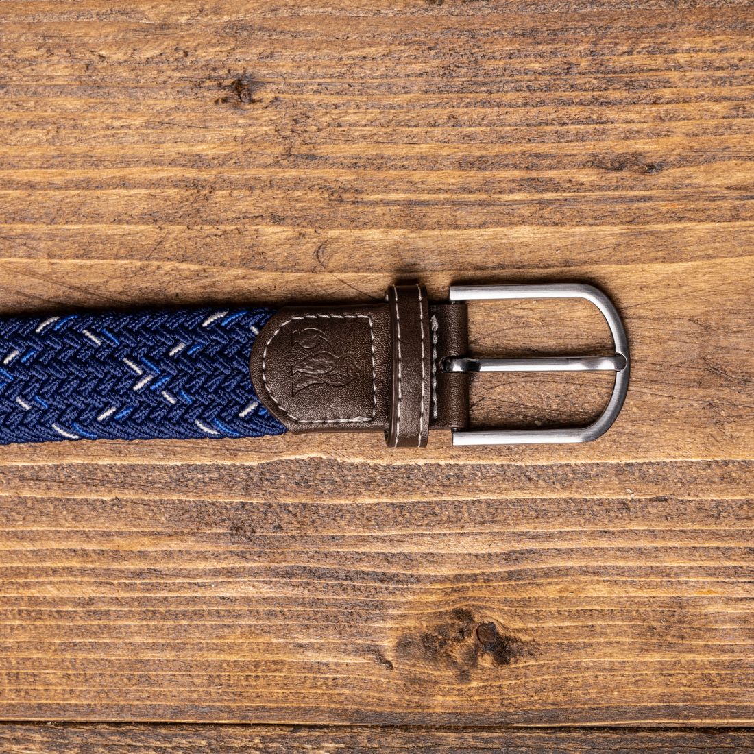Swole Panda Recycled Woven Belt – Navy & White Dot Elasticated Unisex