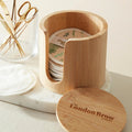 The London Brow Company Bamboo Storage Box – Eco-Friendly Makeup Pad Holder