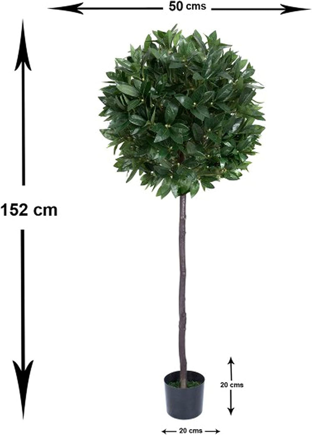 GreenBrokers 5ft Artificial Bay Laurel Tree | UV Protected Faux Plant