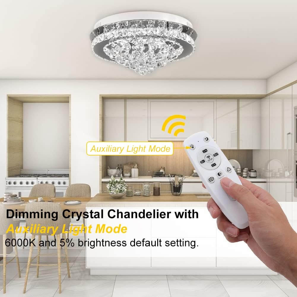 Massive Discounts 36W Crystal LED Ceiling Light - Dimmable 40cm