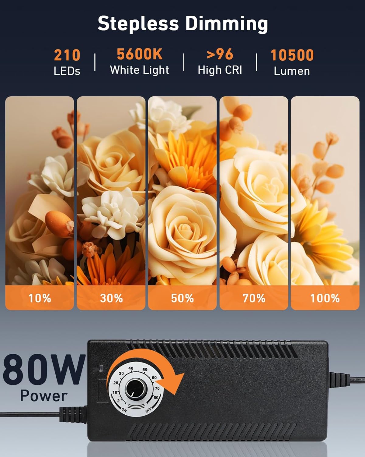 DUCLUS 80cm Photography Light Box | 5600K Dimmable LED Studio with 6 Backdrops