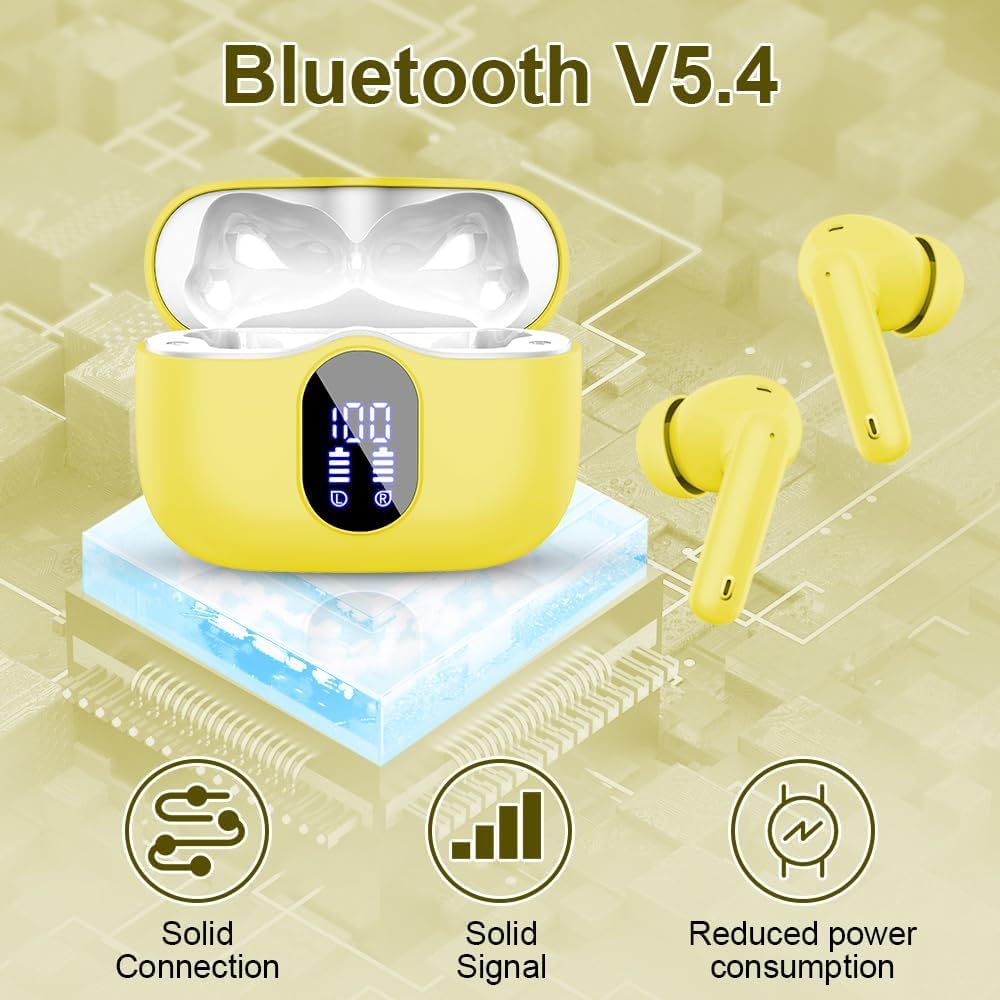 Btootos Wireless Earbuds - Bluetooth 5.3 Noise Cancelling IPX7 Green
