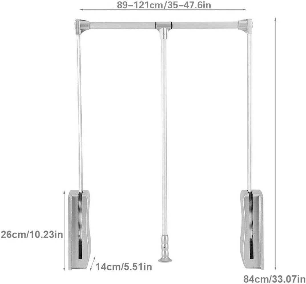 Nisorpa Pull Down Clothes Rail | 890-1210mm Adjustable Wardrobe Lift