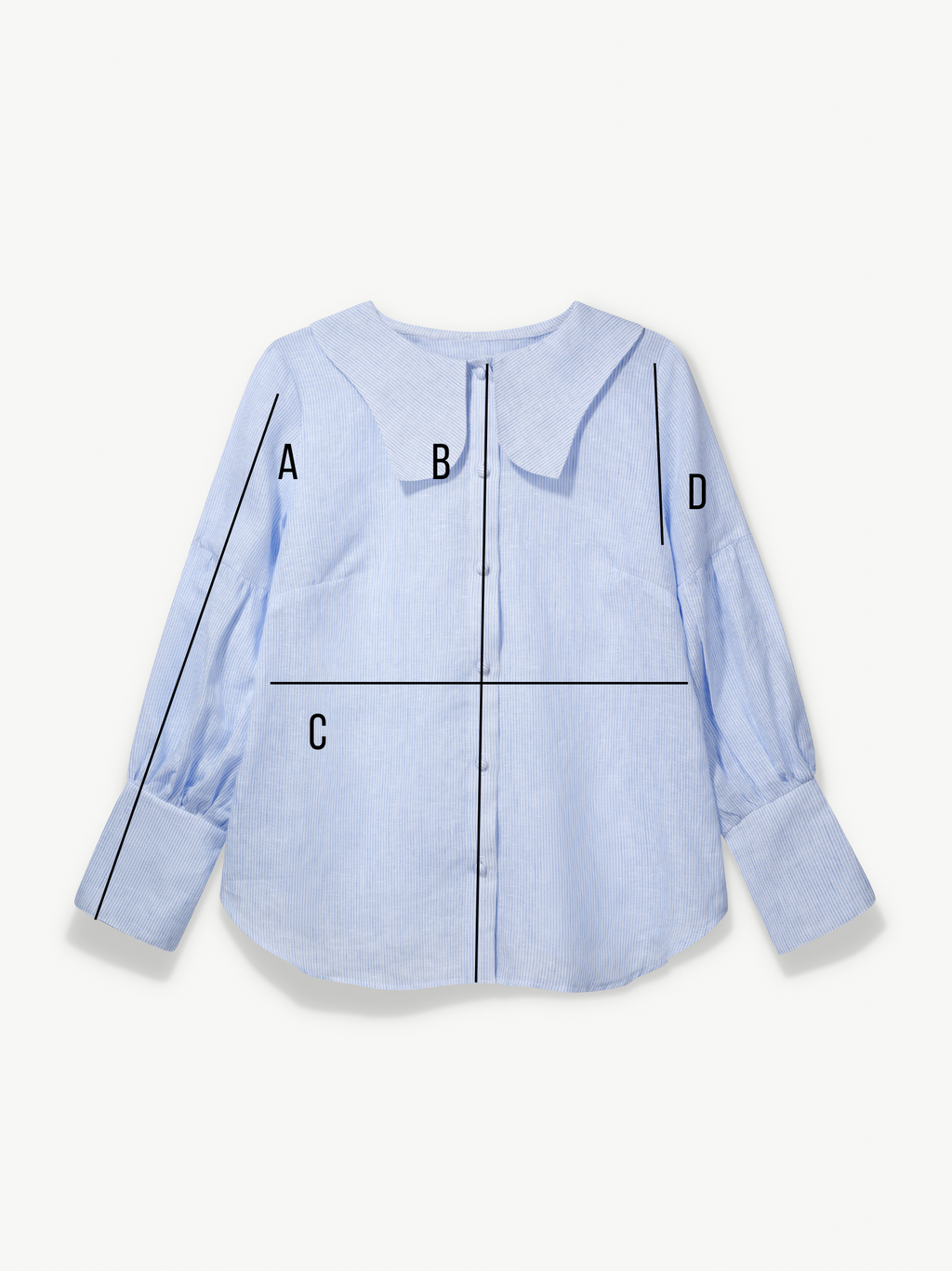 No More Nobody Habiba Tulip Collar Blouse – Handmade Deadstock Linen