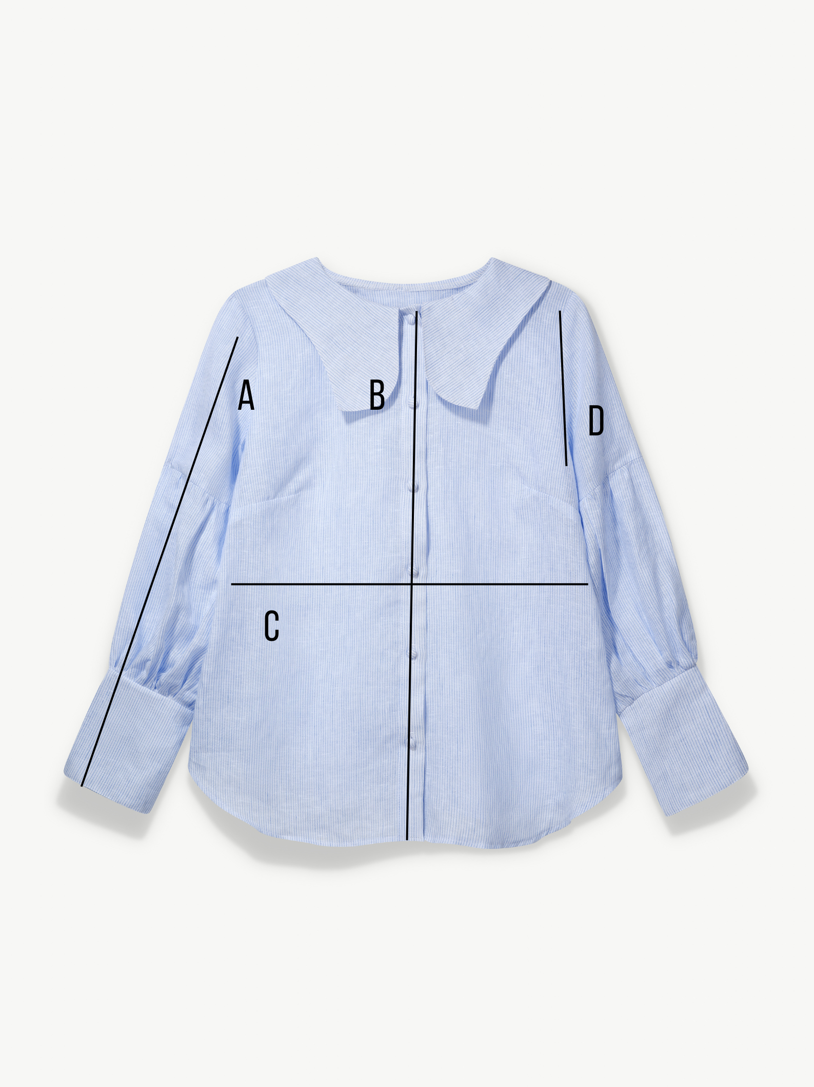 No More Nobody Habiba Tulip Collar Blouse – Handmade Deadstock Linen