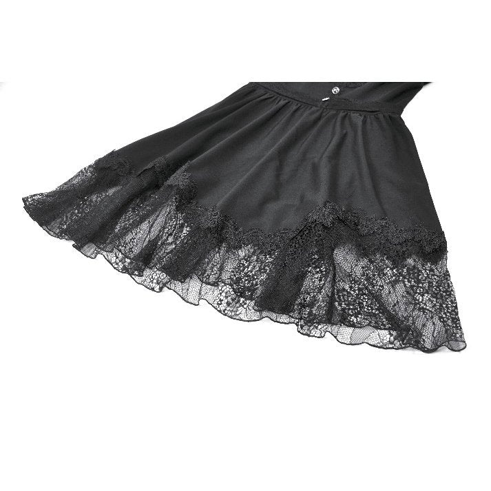 Dark in Love Black Gothic Lolita Dress – Lace Bow Sweet Style