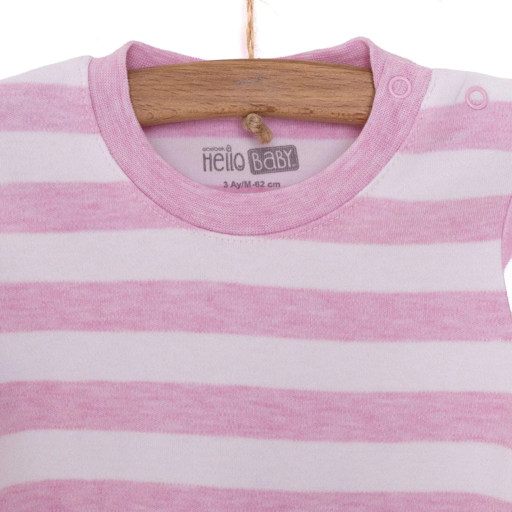 HelloBaby Unisex Sweatshirt-Footless Bottom - Light Pink