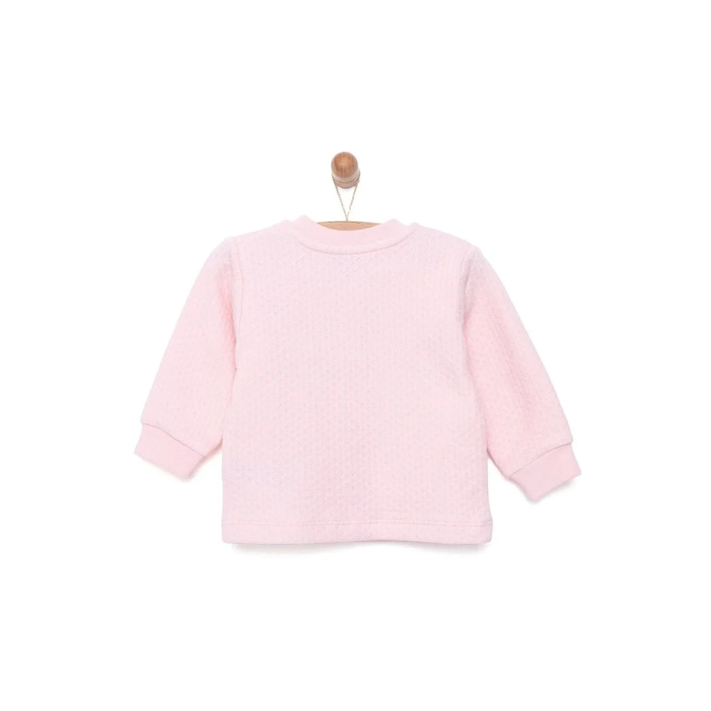 HelloBaby Baby Girl Quilted Cardigan - Light Pink