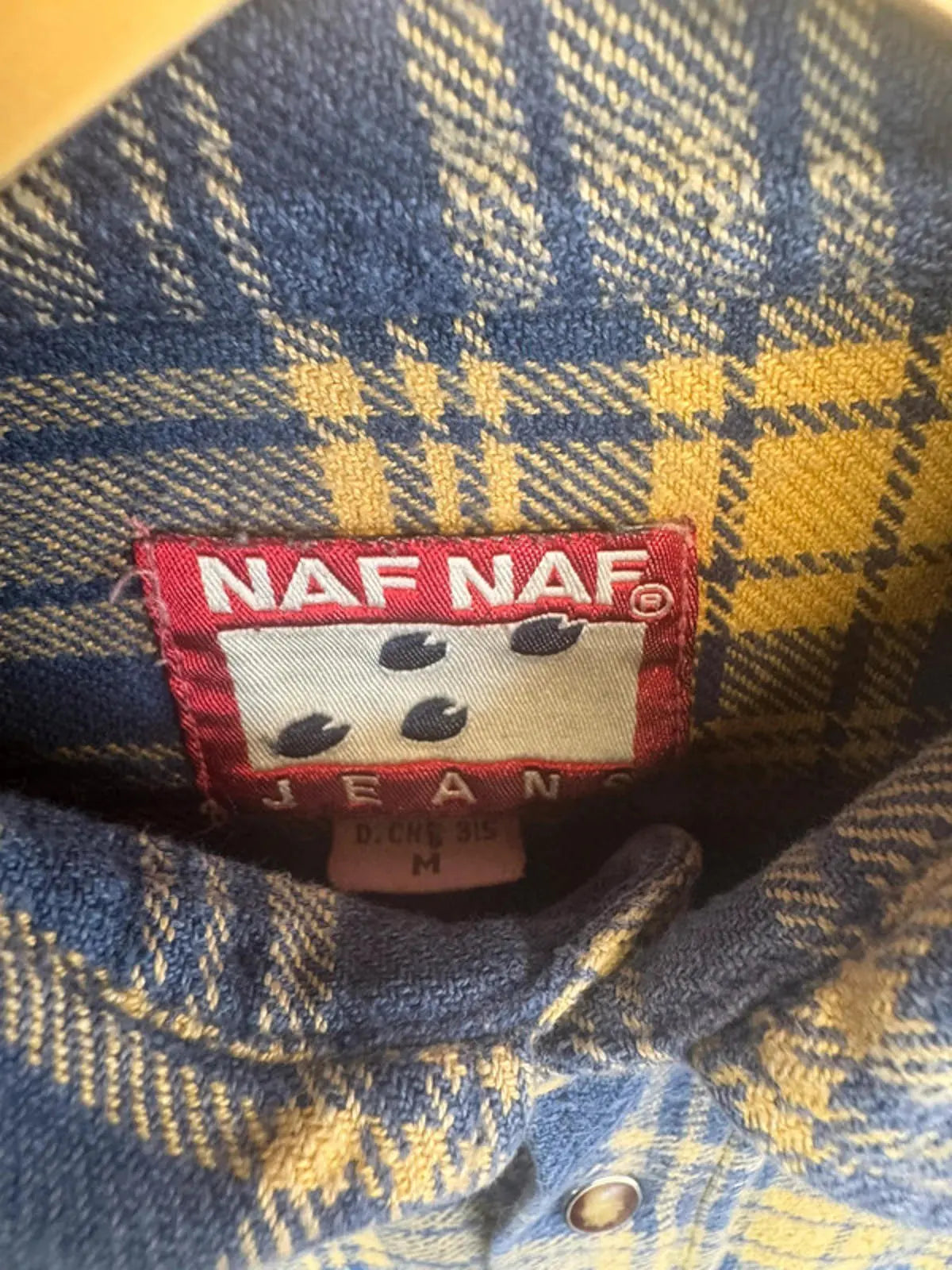 Rare Original 1990s Naf Naf Shirt Vintage Mens Medium, Womens 8/10