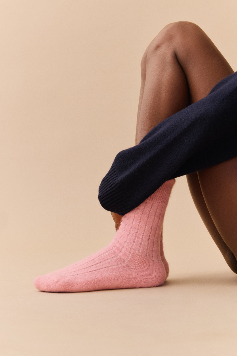 Alpaca Ultra Soft Ribbed Bed Socks