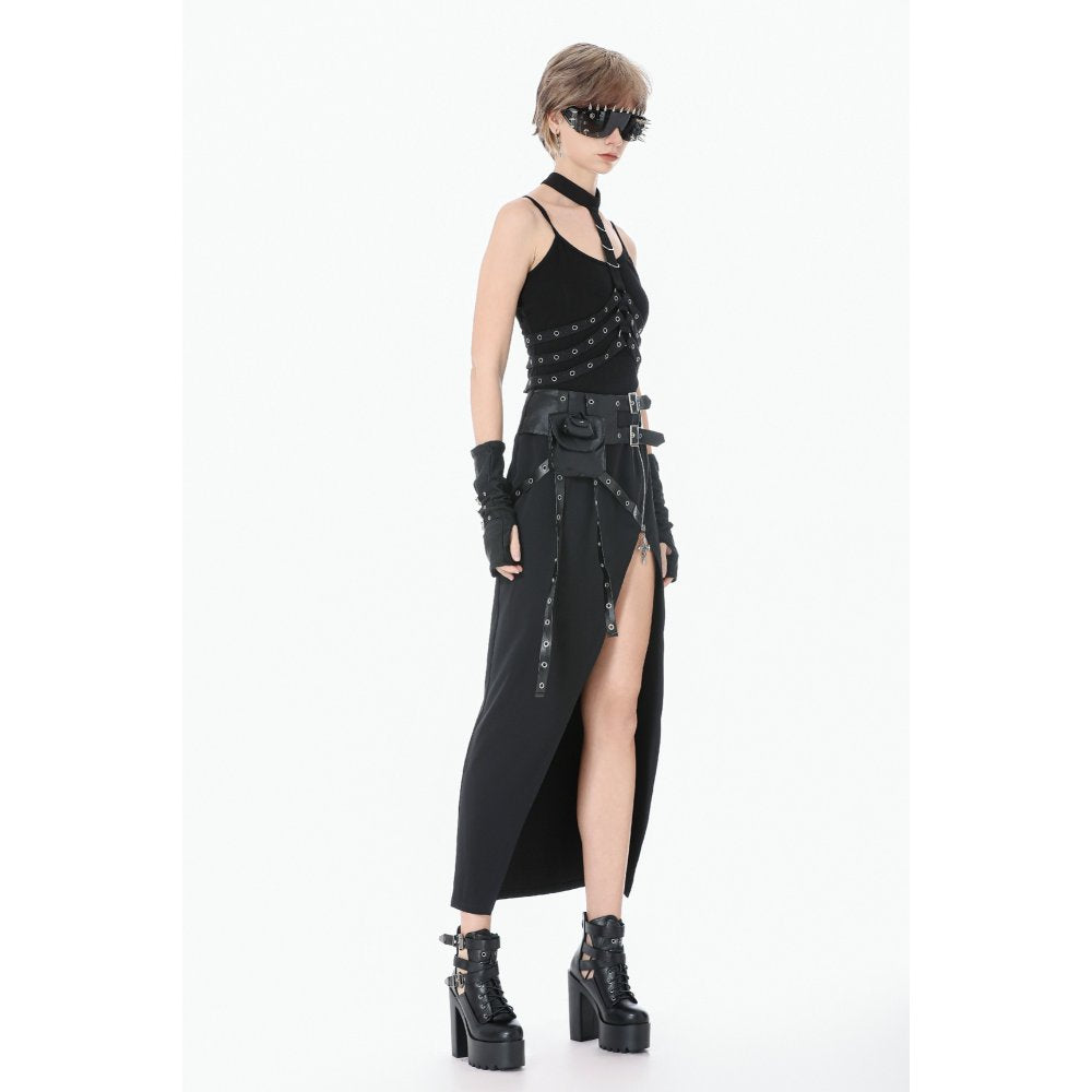 Dark In Love Punk Rib Cage Waist Cincher – Grommet Bondage Corset