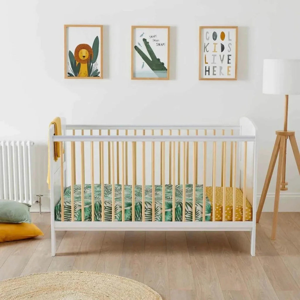 Ickle Bubba Coleby Scandi Cot Bed Scandi White - Without Mattress