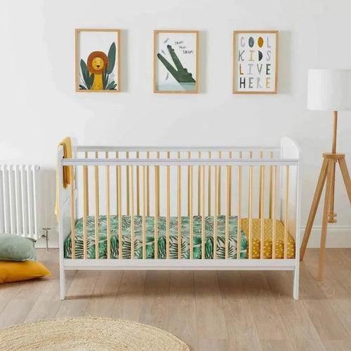 Ickle Bubba Coleby Scandi Cot Bed Scandi White - Without Mattress