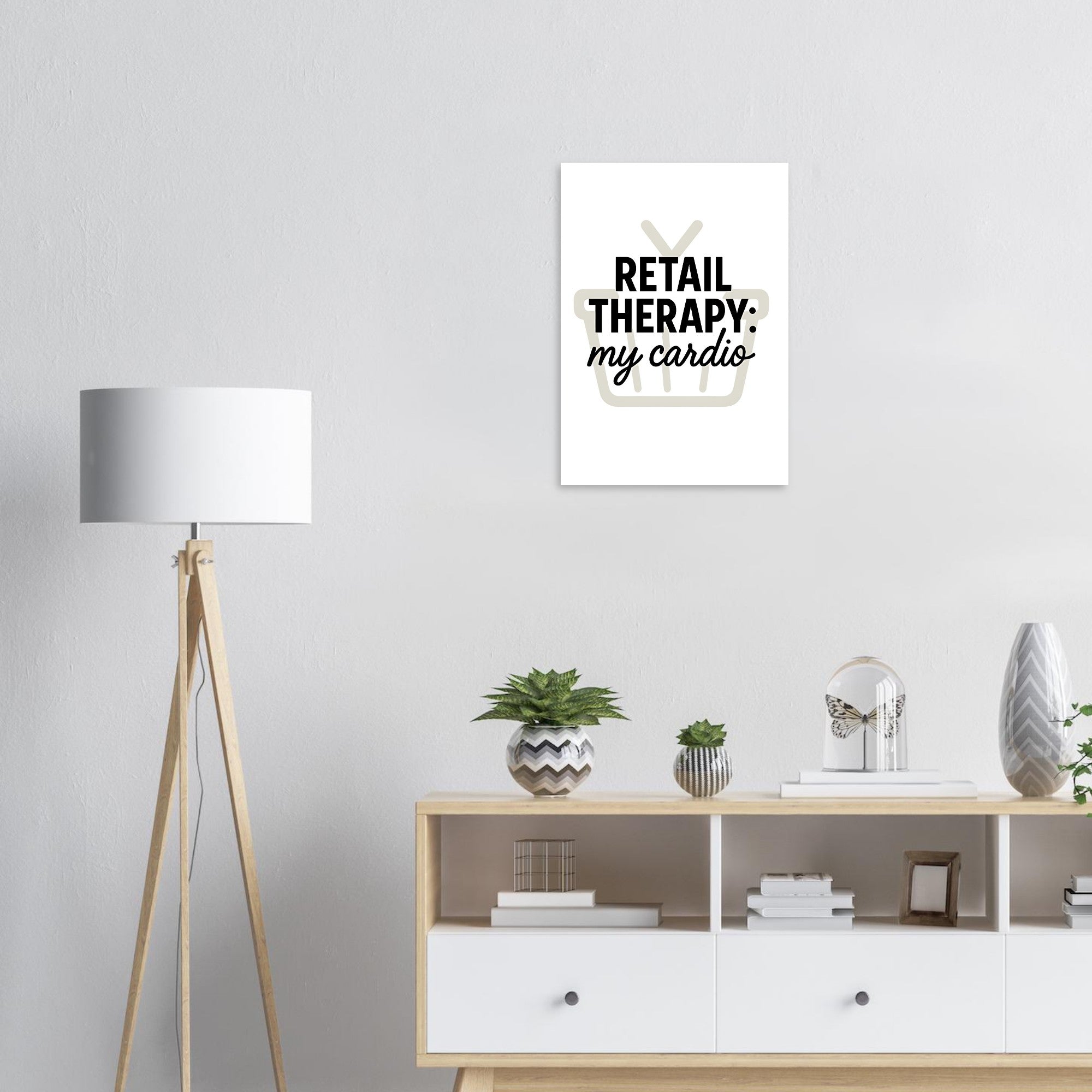 Retail Therapy Poster with Quote: MY Cardio - Fun Wall Art for Home Decor