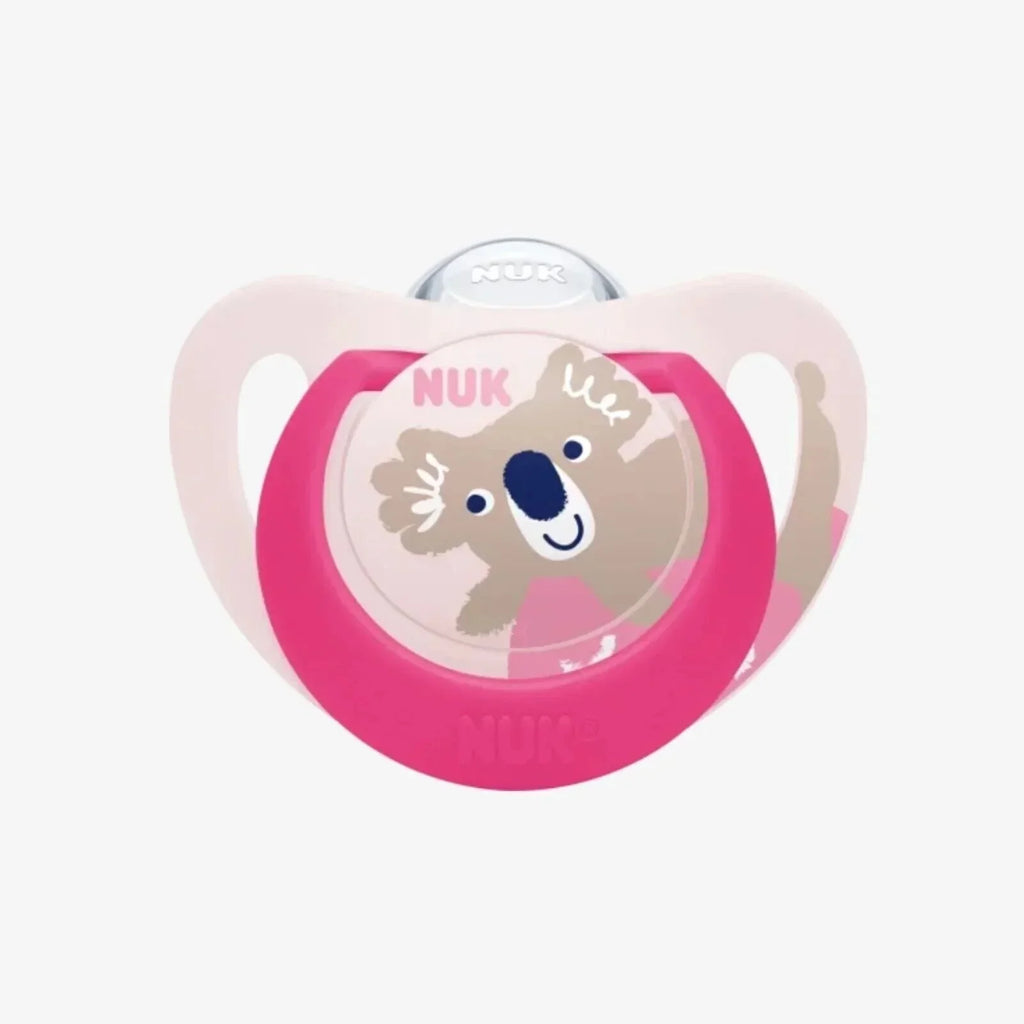 NUK Star Day & Night Soother 6-18 months Pack of 2 - Pink