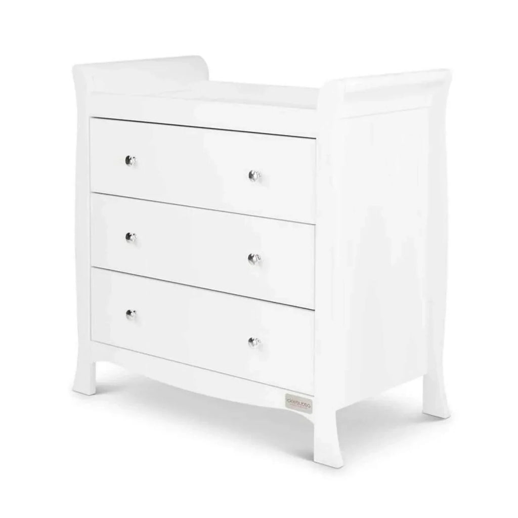 Ickle Bubba Snowdon Classic 2 Piece Furniture Set White - Fibre Mattress