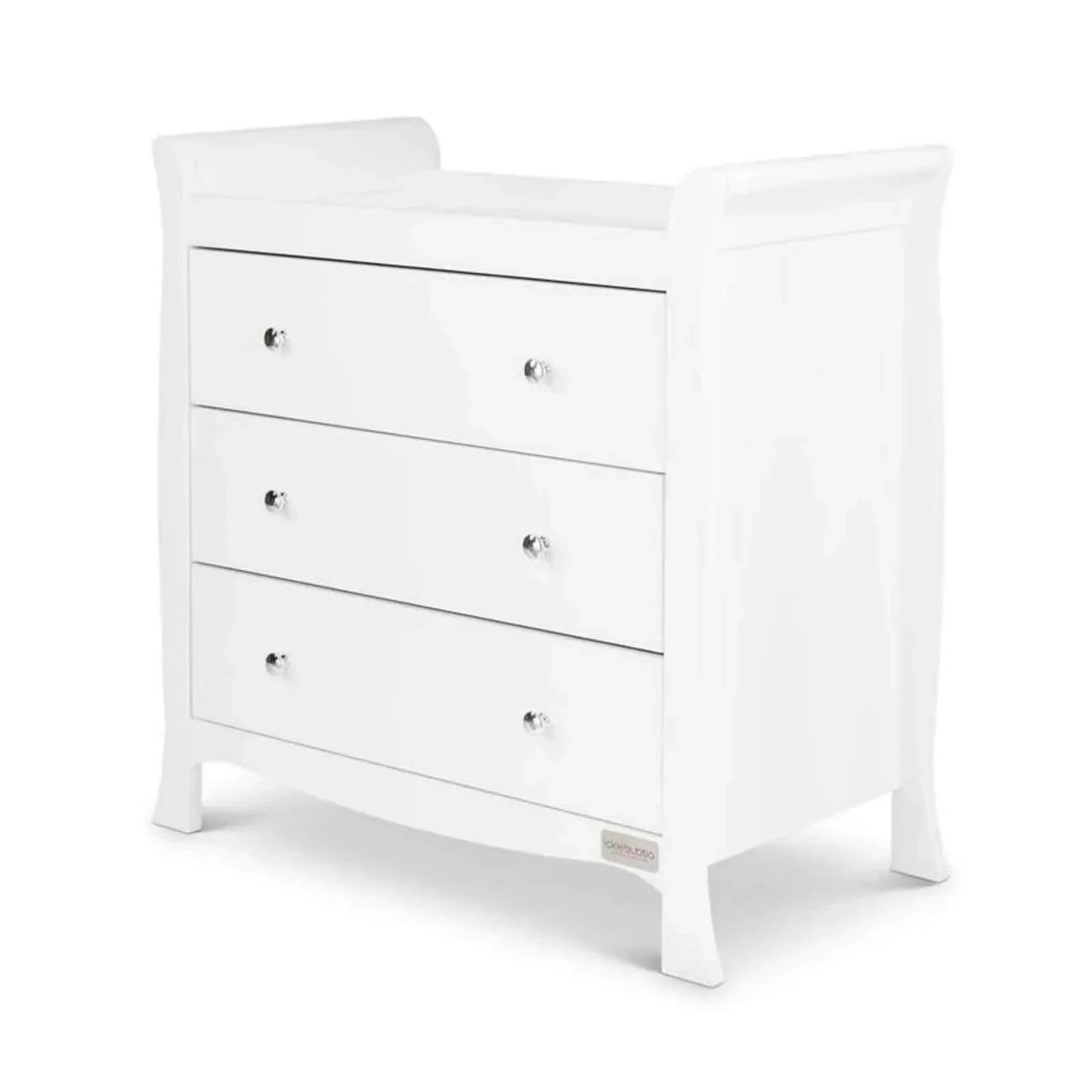 Ickle Bubba Snowdon Classic 2 Piece Furniture Set White - Fibre Mattress