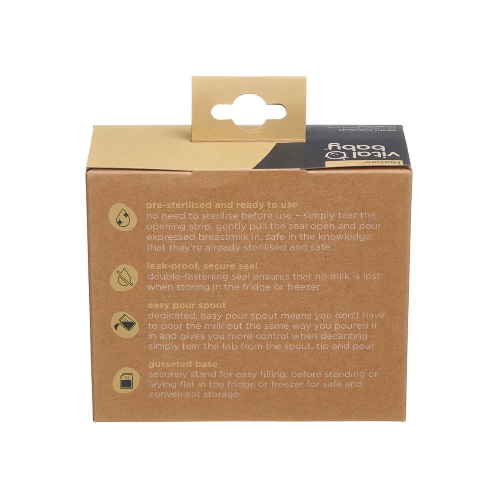 Vital Baby Nurture Easy Pour Breast Milk Storage Bags 30 pcs