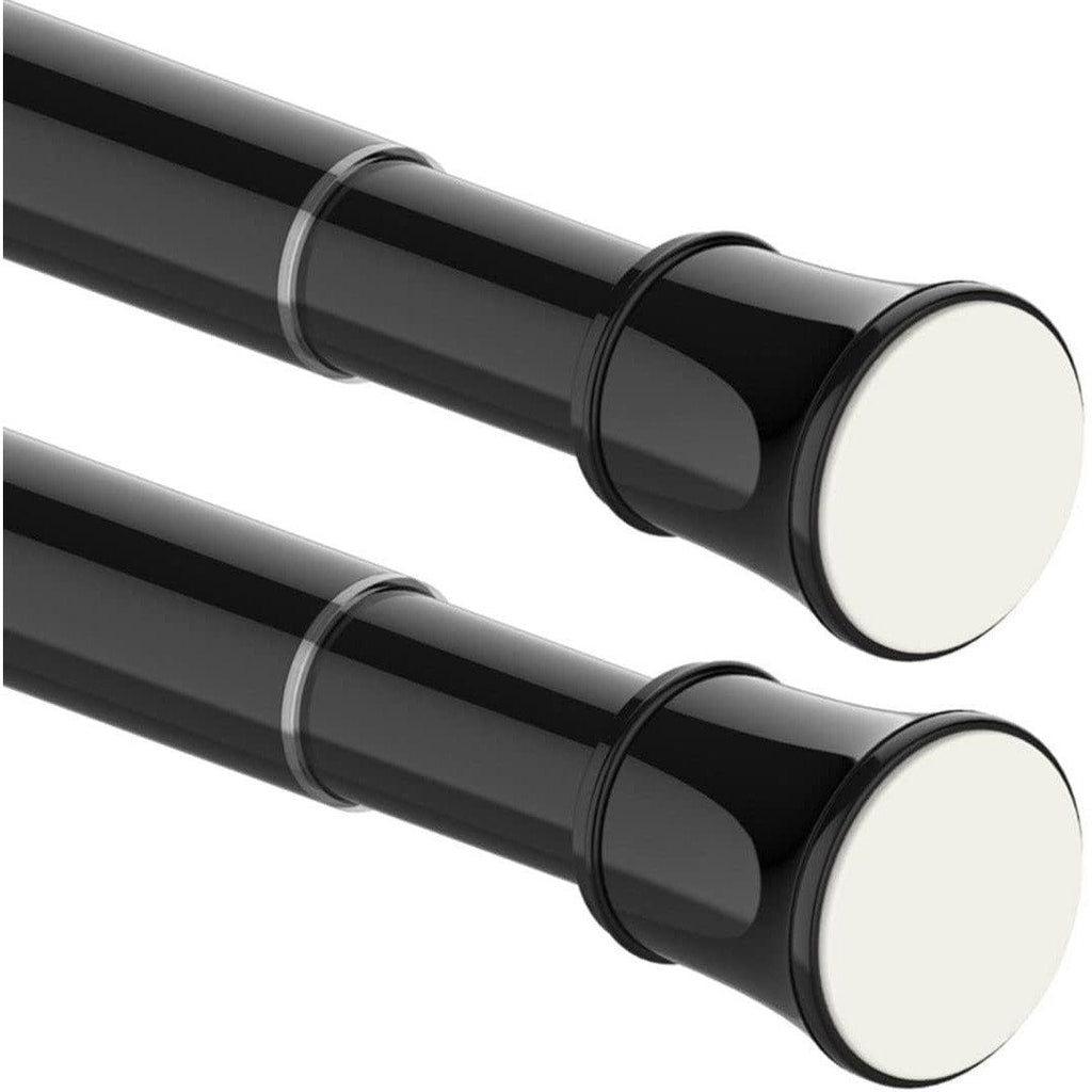 Massive Discounts 2-Pack Black Tension Curtain Rods, 70.5–120cm