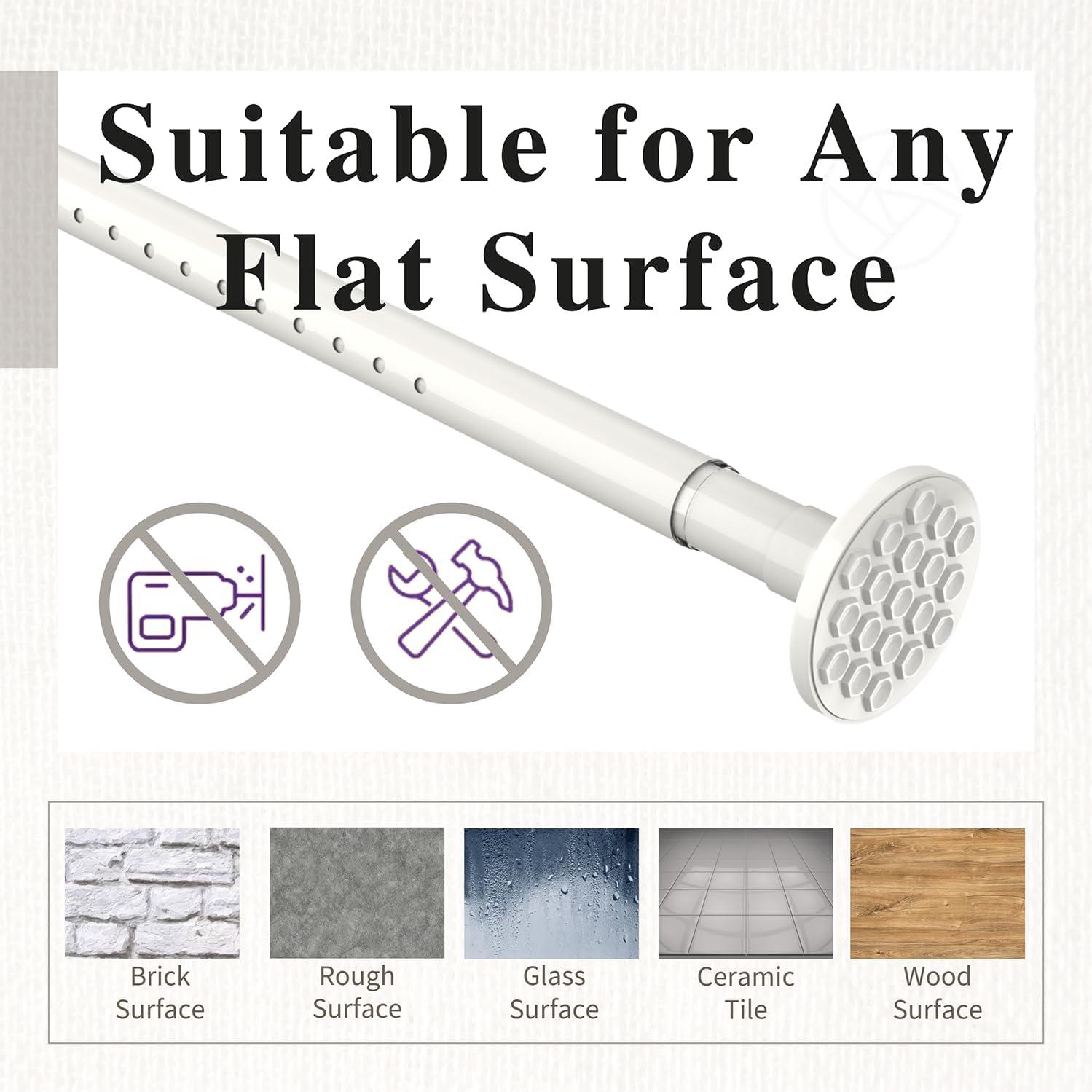 Massive Discounts Black Stainless Steel Extendable Shower Curtain Rod