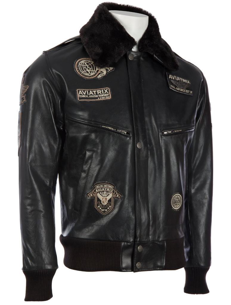YBOB Men's Air Force Jacket - Black