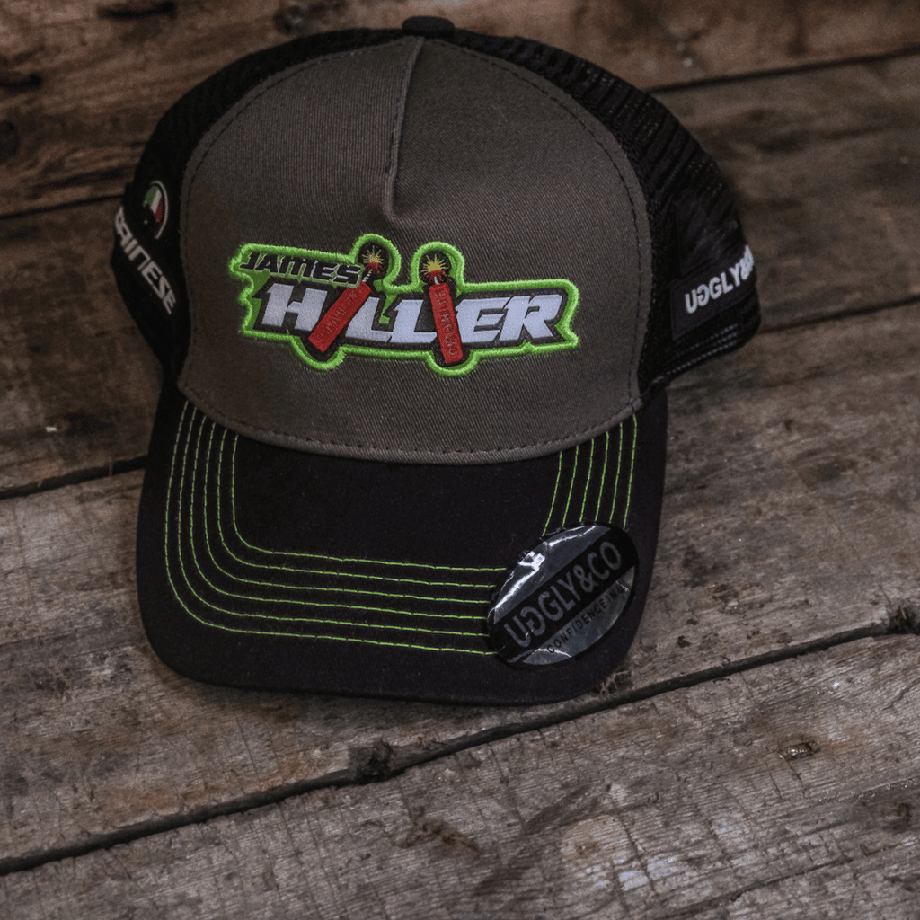 James Hillier Road Racer Trucker Hat – Official Uggly & Co Green Cap