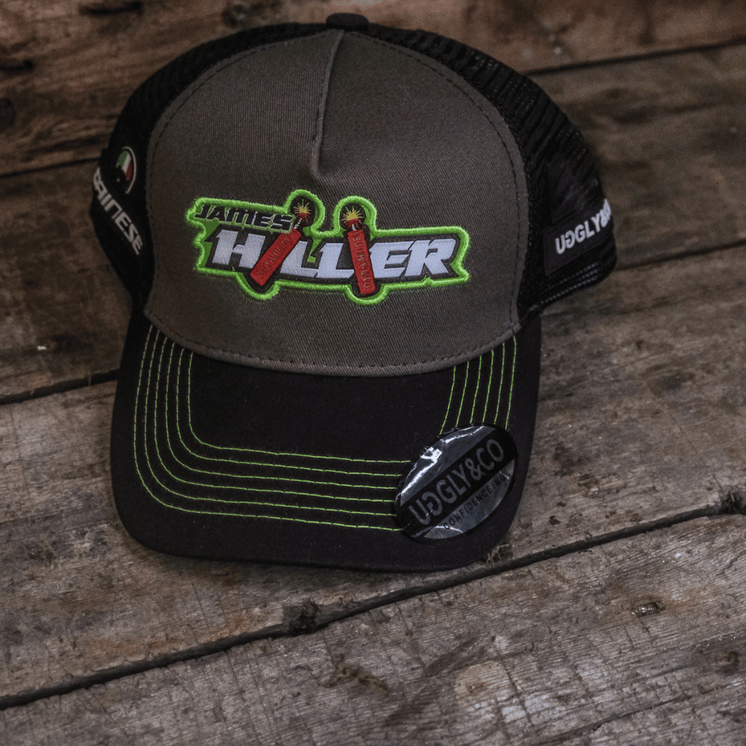 James Hillier Road Racer Trucker Hat – Official Uggly & Co Green Cap