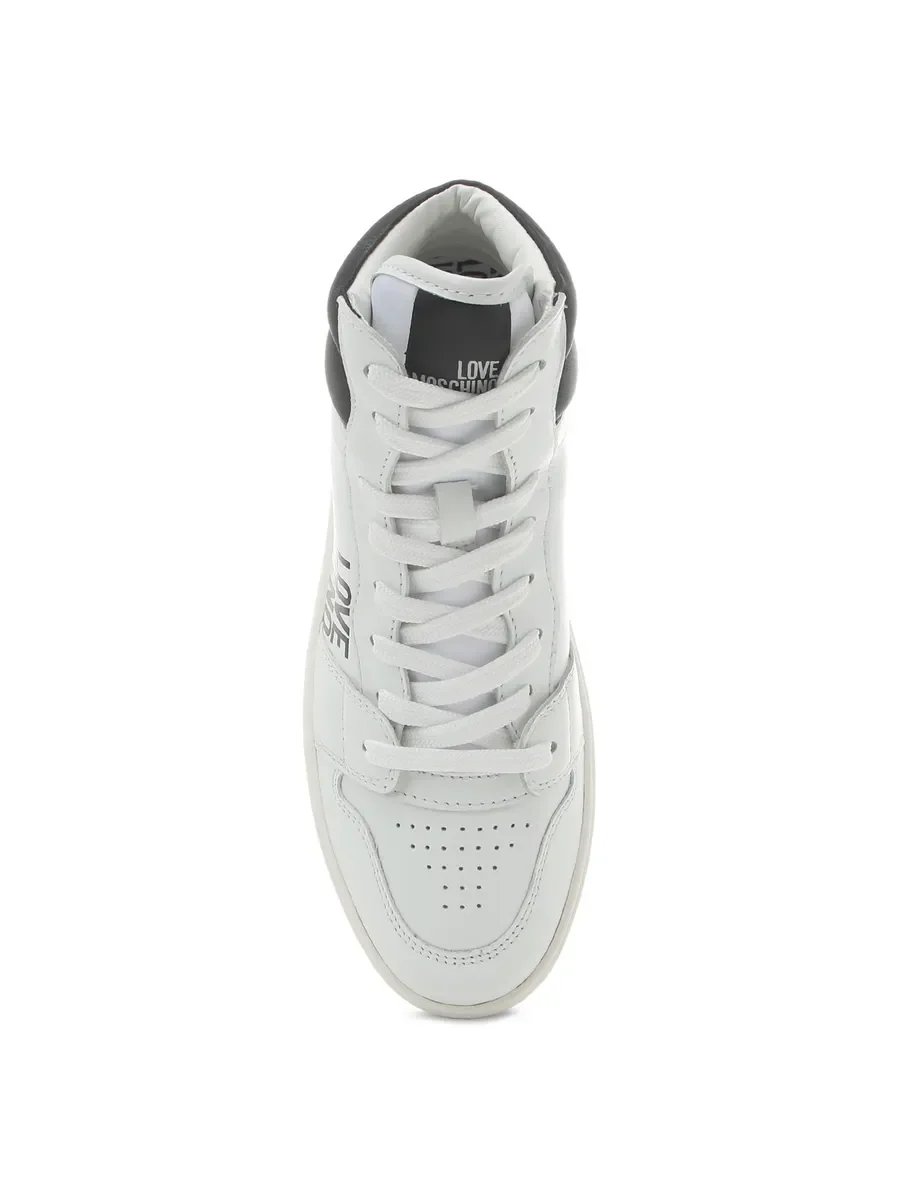 Love Moschino Women's Leather Sneakers – White/Black Trainers
