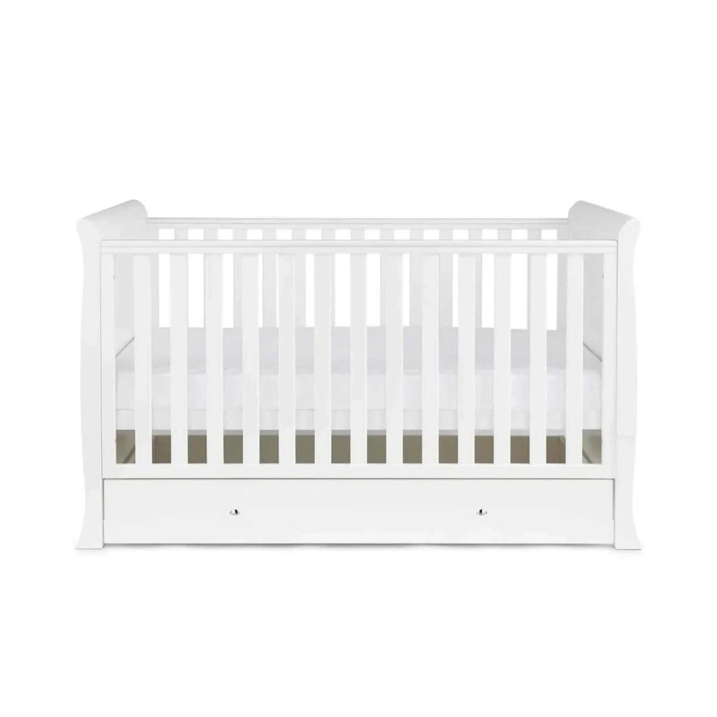 Ickle Bubba Snowdon Classic 2 Piece Furniture Set White - Premium Sprung Mattress