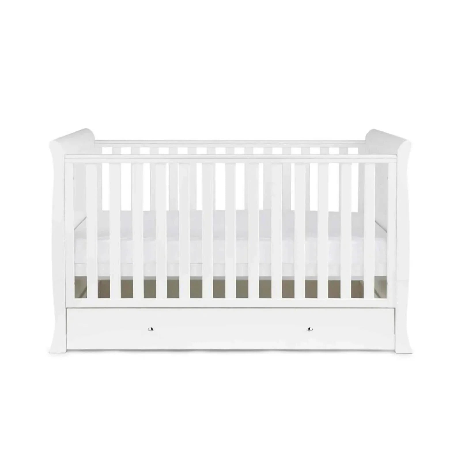 Ickle Bubba Snowdon Classic 2 Piece Furniture Set White - Fibre Mattress