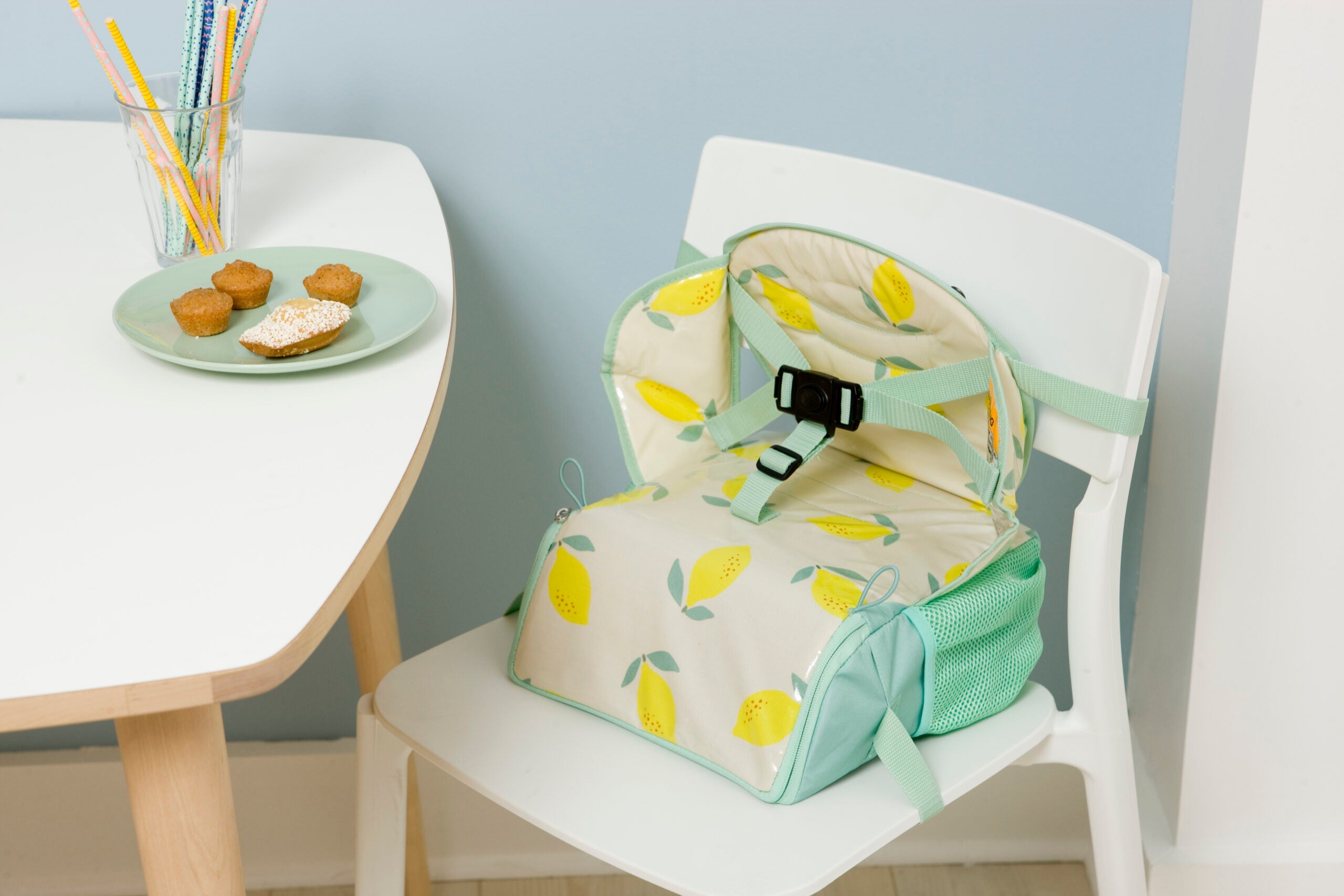 Baby to Love Travel Up Backpack Chair & Booster Seat - Happy Lemon
