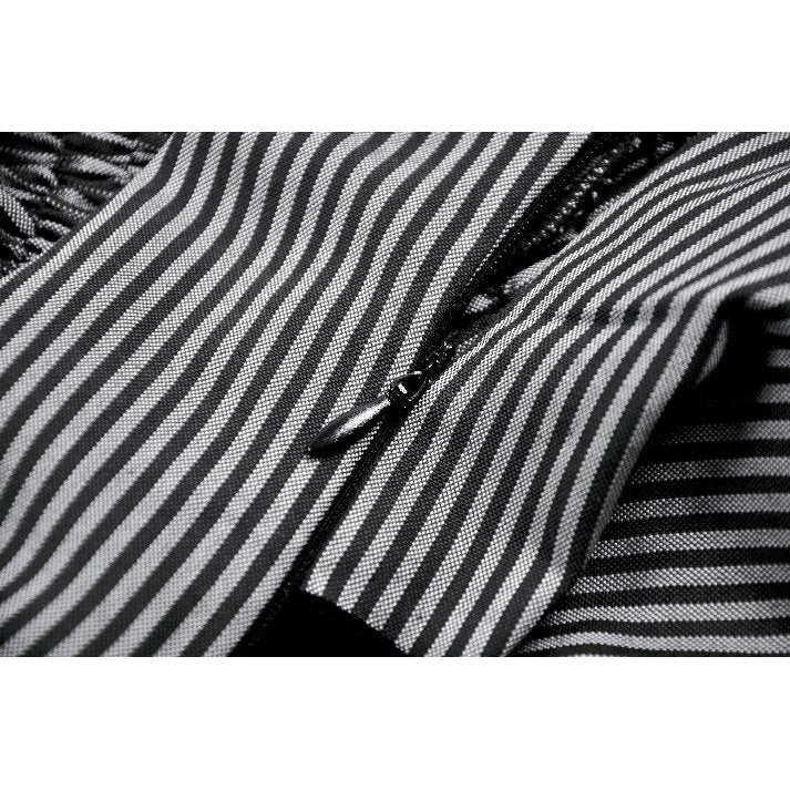 Dark in Love Pinstripe Gothic Mini Dress – Striped Lolita Style