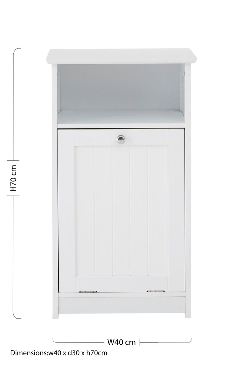Orsina Portland White Floor Cabinet | Modern Bathroom Storage Unit