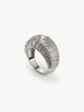 No More Nobody Day Textured Dome Ring – Recycled Sterling Silver
