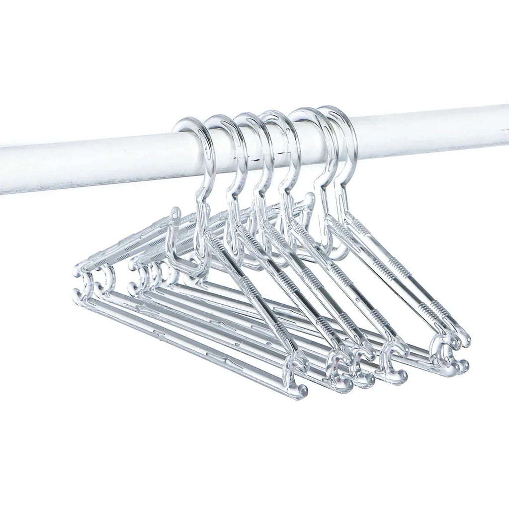 HelloBaby 6 Pack Crystal Transparent Baby Hangers - Transparent