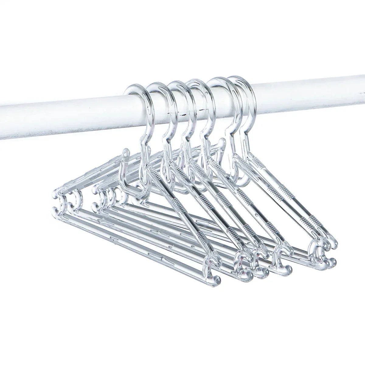 HelloBaby 6 Pack Crystal Transparent Baby Hangers - Transparent